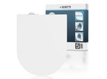 WC-Sitz SCHÜTTE "WHITE", weiß, B:360cm H:62cm L:440cm, Duroplast, WC-Sitze, Duroplast, Absenkautomatik, Schnellverschluss, belastbar bis 150 kg