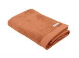 Duschtuch TOM TAILOR HOME "COLOR BATH", rot (schwarz coral), B:70cm L:140cm, Frottier, Frottier, Handtücher, 100% Baumwolle, 70x140 cm, uni, große Farbauswahl
