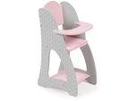 Puppenhochstuhl CHIC2000 "Puntos, grey", grau (puntos grau), Puppenmöbel, KinderB:30cm H:52cm T:30cm, MDF, Massivholz, B:30cm H:52cm T:30cm