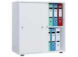 P & B Aktenschrank , Weiss , Holzwerkstoff , 1 Fächer , 70x74x37 cm , abschliessbar , Büromöbel, Aktenschränke