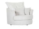 Carryhome Sessel , Weiss , Textil , Füllung: Polyester, Schaumstoffflocken,Polyester, Schaumstoffflocken , 115x72x115 cm , Sitzfläche 360° drehbar , Wohnzimmer, Sessel, Sessel