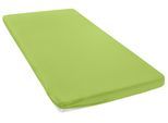 Spannbettlaken OTTO HOME "Topper Basic, in Gr. 90x200, 140x200 oder 180x200 cm", grün, B:120cm L:200cm, Microfaser-Jersey, Obermaterial: 100% Polyester, Bettlaken, Spannbettlaken, Baumwolle, Matratzen bis 8 cm Höhe, Bettlaken, Spannbetttuch, Laken