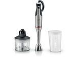 BOSCH Stabmixer "ErgoMaster Serie 8, MSM8M930, Zerkleinerer, Spiralkabel, Becher", stainless steel, B:6cm H:39,7cm T:7,8cm, Mixer, 6 Klingen Edelstahl, Keramikkupplung, luftgekühlter Motor, Stabmixer