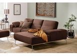 Ecksofa W.SCHILLIG "run, Designsofa mit tollem Sitzkomfort, L-Form", braun (macchiato z73), B:279cm H:88cm T:178cm, Longlife Xtra-Leder Z73: Naturwalkleder der Luxusklasse aus den erlesensten Rohhäuten. Hautstärke 1, 1 – 1, 3 mm;ROHLEDER Jacquard-Flachgewebe Q2 W60 (63% Polyester, 37% Polyacryl);ROHLEDER Chenille-Flachgewebe Q2 W77 (68% Polyacryl, 32% Polyester);Stoff S37 (100% Polyester), Sofas,