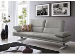 2,5-Sitzer W.SCHILLIG "broadway Designsofa mit hohem Sitzkomfort", grau (steel s22), B:236cm H:94cm T:96cm, Flachgewebe S22 (100% Polyester), Sofas, 2 5-Sitzer, Sitztiefenverstellung, Kopfteil- & Seitenteilverstellung, Breite 236cm