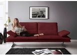 2,5-Sitzer W.SCHILLIG "broadway Designsofa mit hohem Sitzkomfort", rot (burgundy z69), B:236cm H:94cm T:96cm, Longlife Xtra-Leder Z69: Das feinnarbige, gedeckte Softleder Z69 besticht durch seine außergewöhnliche Weichheit im trendigen »Vintage-Look«, Hautstärke 0, 9 - 1, 1 mm, Sofas, 2 5-Sitzer, Sitztiefenverstellung, Kopfteil- & Seitenteilverstellung, Breite 236cm