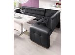 Essbank EXXPO - SOFA FASHION "Barista, bequem und elegant, hohe Bodenfreiheit", schwarz, B:265cm H:83cm T:199cm, Luxus-Microfaser (100% Polyester), Sitzbänke, Essbank, Eckbank Barista bequem und elegant, hochwertige Detailverarbeitung