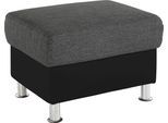 Hocker TRENDMANUFAKTUR, schwarz-weiß (schwarz, schwarz, weiß), B:67cm H:46cm T:53cm, 100% Polyester, Hocker, Hocker, wahlweise mit komfortablem Federkern, frei im Raum stellbar