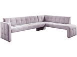 Essbank EXXPO - SOFA FASHION "Barista, bequem und elegant, hohe Bodenfreiheit", rosa (powder rose), B:265cm H:83cm T:199cm, Sitzbänke, Essbank, Eckbank Barista bequem und elegant, hochwertige Detailverarbeitung