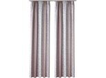 Vorhang OTTO HOME "Gosen" Gr. 1, grau (grau, braun), B:140cm H:145cm, Microfaser, Polyester, Gardinen, Vorhang, Gardine, Fertiggardine, 2er Pack