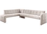 Essbank EXXPO - SOFA FASHION "Barista, bequem und elegant, hohe Bodenfreiheit", beige, B:265cm H:83cm T:199cm, Sitzbänke, Essbank, Eckbank Barista bequem und elegant, hochwertige Detailverarbeitung