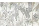 Fototapete KOMAR "Digitaldruck Vlies - Linierte Lilien - Größe 400 x 250 cm", bunt, B:4m H:2,5m L:0,01m, Vlies, Tapeten, Wohnzimmer, Schlafzimmer