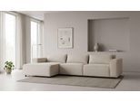 Ecksofa OTTO HOME "Jorrena, extra weicher Chenille-Stoff", beige, B:316cm H:73cm T:166cm, 100% Polyester, Sofas, Ecksofa, L-Form, 3 Komfortstufen, Breite 316 cm, mit Wellenunterfederung