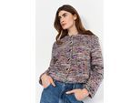 Bouclèjacke RICHROYAL, Damen, Gr. L, bunt (original), Web, Obermaterial: 44% Polyester, 24% Wolle, 19% Polyacryl, 13% Polyamid, gerade, Rundhals, Jacken, in Multicolor, gerade Form