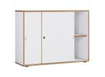 P & B Aktenschrank, Weiß, Honigeiche, Holzwerkstoff, 1 Fächer, 100x74x33 cm, abschließbar, Arbeitszimmer, Aktenschränke