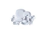 Van Well Kombiservice Alaska, Grau, Schwarz, Weiß, Keramik, 62-teilig, 180 ml,180 ml,230 ml,280 ml,100 ml,330 ml, Essen & Trinken, Geschirr, Geschirr-Sets, Kombiservice