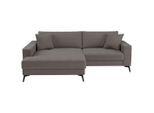 Möbelix , Grau , Textil , Uni , Füllung: Schaumstoffflocken,Schaumstoffflocken , L-Form, Ottomane links , 228x174 cm , Rücken echt, haustierfreundlicher Bezug , Wohnzimmer, Sofas & Couches, Wohnlandschaften, Ecksofas