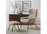 Livetastic , Taupe , Textil , 79x103x82 cm , Wohnzimmer, Sessel, Relaxsessel