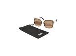 Sonnenbrille URBAN CLASSICS "Urban Classics Unisex Sunglasses December UC", Damen, gold, Sonnenbrillen Sonnenbrille