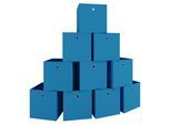Faltbox VCM "10er Set Faltbox Klappbox Aufbewahrungsbox Boxas", blau, B:27cm T:27cm, Aufbewahrungsboxen, Faltbox