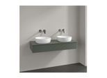 Villeroy und Boch Antao Waschtisch-Unterschrank L13150HL mit Beleuchtung, 1 Auszug, 1200 x 190 x 500 mm, Front mit Struktur, Leaf Green Matt Lacquer / Leaf Green Matt Lacquer