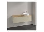 Villeroy und Boch Antao Waschtisch-Unterschrank L34151HJ 120x36x50cm, Hahnloch, Waschbeckenplattenfarbe honey oak, silk grey matt lacquer