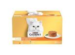 GOURMET Gold Nassfutter Katze, Adult, Raffiniertes Ragout 48x85g
