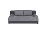 P & B , Grau , Textil, Holzwerkstoff , Füllung: Schaumstoffflocken,Schaumstoffflocken , 200x90x103 cm , Schlafen auf Sitzhöhe , Wohnzimmer, Sofas & Couches, Schlafsofas, Schlafsofas