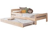 Bett Bennet mit Ausziehbett ca. 120x200 cm Kiefer Natur