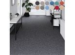 Teppichboden OTTO HOME "Fortis, Schlinge, Gesamthöhe 5 mm, Made in Netherlands", grau (schwarz grau), B:400cm L:700cm, Kunstfaser, Teppiche, meliert, Breite 400 cm, strapazierfähig, Wohnzimmer