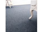 Teppichboden ANDIAMO "Carlos, Feinschlinge, Gesamthöhe 6,5 mm, Made in Netherlands", blau (dunkelblau), B:500cm L:500cm, Polypropylen, Teppiche, melierte Optik, Breite 200, 400 cm oder 500 cm, strapazierfähig