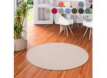 Teppich OTTO HOME "Fortis, Schlinge, Made in Netherlands", beige, H:5mm Ø:300cm, Kunstfaser, Teppiche, Teppich, Uni Farben, gekettelt, strapazierfähig, Wohnzimmer