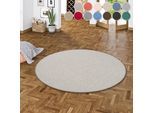 Teppich OTTO HOME "Fortis, Schlinge, Made in Netherlands", grau (taupe), H:5mm Ø:240cm, Kunstfaser, Teppiche, Teppich, Uni Farben, gekettelt, strapazierfähig, Wohnzimmer