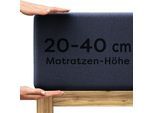 Spannbettlaken WOLKENFELD "Boxspringbett Bettlaken - Spannbetttuch für Matratzen bis 40cm", blau (marine blau), 1 Stk., Jersey, 200x200-220 200x220 200x220-240 220x240 40cm, Jersey, Obermaterial: 95% Baumwolle, 5% Elasthan (LYCRA), Bettlaken, Spannbettlaken, Elastisch & Rutschfest: 90x200, 140x200, 160x200, 180x200 & Übergrößen