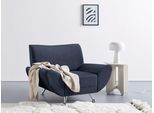 Sessel HOME AFFAIRE "Saltare elegant und komfortabel, toller Designfuß, Breite 112cm", blau (dunkelblau), B:112cm H:83cm T:82cm, Luxus-Microfaser ALCAZAR (100% Polyester);Feinstruktur (100% Polyester);Kunstleder SOFTLUX, Sessel, Sessel
