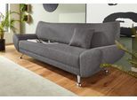 3-Sitzer HOME AFFAIRE "Saltare elegant & komfortabel, toller Designfuß, bequem, Breite 205cm", grau (dunkelgrau), B:205cm H:78cm T:82cm, Kunstleder SOFTLUX;Luxus-Microfaser ALCAZAR (100% Polyester);Feinstruktur (100% Polyester), Sofas
