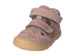 Lauflernschuh PEPINO BY RICOSTA "Ebi WMS: mittel", Baby, Gr. 24, schoko, Leder, Textil, Schuhe Lauflernschuh, Klettschuh, Lederinnensohle, Größenschablone zum Download