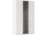 Drehtürenschrank RAUCH "Schrank Garderobe SKAT SHINE Breiten 151/201/251/301cm, Höhe 223/235cm", alpinweiß, B:151cm H:235cm T:63cm, Glas, Holzwerkstoff, Schränke, Drehtürenschrank, edle Schrankfront mittig hochwertige Glasrahmentüren MADE IN GERMANY
