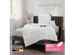 Daunenbettdecke SPESSARTTRAUM "First Class", weiß, B:240cm L:220cm, Bezug: 100% Baumwolle. Füllung: 90% Daunen, 10% Federn, Bettdecken, Daunenbettdecke, 5 Wärmeklassen & 6 Größen, Bestseller