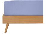 Spannbettlaken SCHIESSER "Elli", lila (lavendel), B:100cm L:200cm, Jersey-Elasthan, Obermaterial: 97% Baumwolle, 3% Elasthan, Bettlaken, Spannbettlaken, für hohe Matratzen und Boxspringbetten, MADE IN GREEN by OEKO-TEX