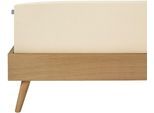 Spannbettlaken SCHIESSER "Elli", beige (creme), B:100cm L:200cm, Jersey-Elasthan, Obermaterial: 97% Baumwolle, 3% Elasthan, Bettlaken, Spannbettlaken, für hohe Matratzen und Boxspringbetten, MADE IN GREEN by OEKO-TEX