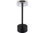 GLOBO LIGHTING LED Tischleuchte "SHIRA", schwarz (schwarz matt), 1, 1 Stk., Leuchten, Akkutischleuchte, Touchdimmer, Lichttemperaturwechsel, LED Tischleuchte