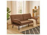 HTI-Living Sofa mit verstellbaren Armlehnen Braun