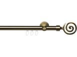 Gardinenstange LIEDECO "Innenlaufgarnitur 20 mm Blues Eric" Gr. 1, gold (messingfarben, antikgoldfarben), L:120cm Ø:20mm, Eisen, Gardinenstangen, Gardinenstange, Gardinenstange Komplett