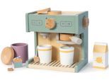 Kinder-Kaffeemaschine MUSTERKIND "Coffea", grün (salbei, natur), Spielzeug-Haushaltsgeräte, KinderB:18,6cm H:17,5cm T:12cm, Holz, Kinder-Kaffeemaschine, B:18,6cm H:17,5cm T:12cm