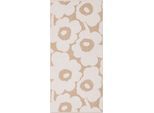 Duschtuch MARIMEKKO "UNIKKO", beige (beige,weiß), B:70cm L:150cm, Frottier, Obermaterial: 100% Baumwolle, Handtücher, Duschtuch, 100% Baumwolle, angenehm weich, 70 x 150 cm