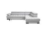 Welnova Ecksofa, Silber, Metall, 5-Sitzer, Ottomane rechts, L-Form, 263x223 cm, Made in EU, Typenauswahl, Stoffauswahl, seitenverkehrt erhältlich, Rücken echt, Wohnzimmer, Sofas & Couches, Wohnlandschaften, Ecksofas