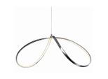 Näve , Chromfarben , Metall , 32x120x72 cm , Beleuchtung, Innenleuchten, Hängeleuchten, LED-Hängeleuchten