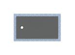 Geberit CleanFloor30 Duschfläche 551008DM1 bodeneben, mit Dichtvlies, 80 x 150 cm, graphit / matt