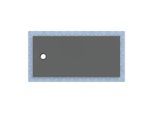 Geberit CleanFloor30 Duschfläche 551010DM1 bodeneben, mit Dichtvlies, 80 x 170 cm, graphit / matt